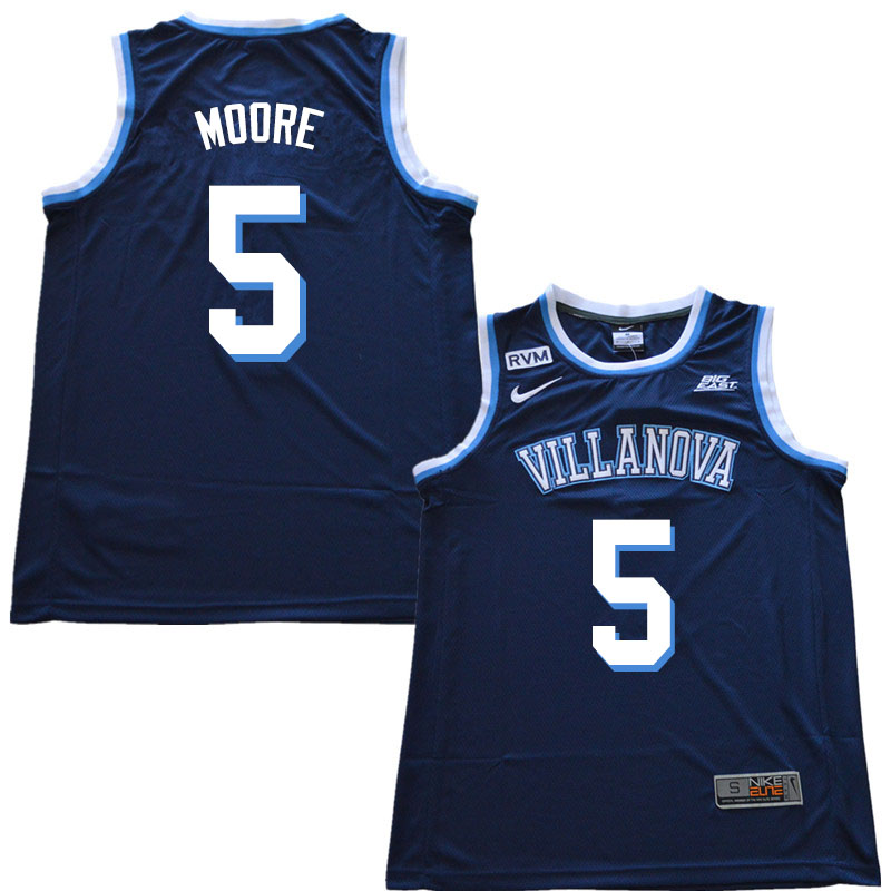 2019 Men #5 Justin Moore Villanova Wildcats College Basketball Jerseys Sale-Navy - Click Image to Close